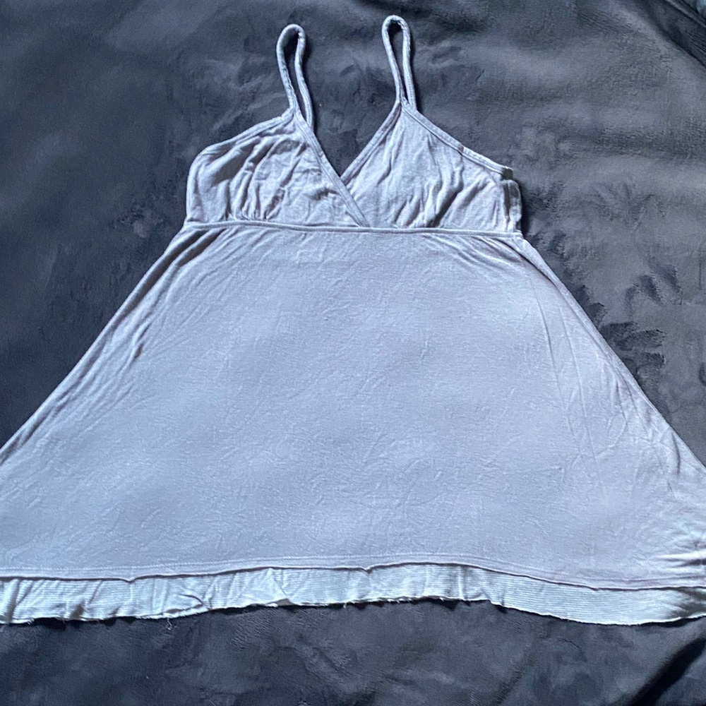 Light Gray Spaghetti Strap Swing Tank